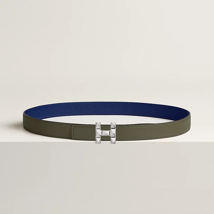 Replicate H Infini belt buckle Reversible leather strap 24 mm(1:1 replica)