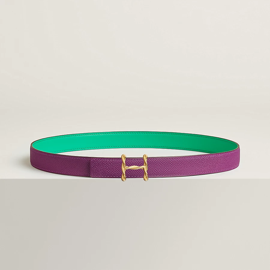 Replicate H Torsade belt buckle Reversible leather strap 24 mm(1:1 replica)