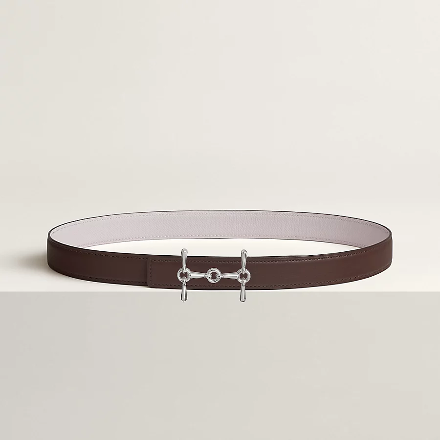 Replicate H Equestre belt buckle Reversible leather strap 24 mm(1:1 replica)