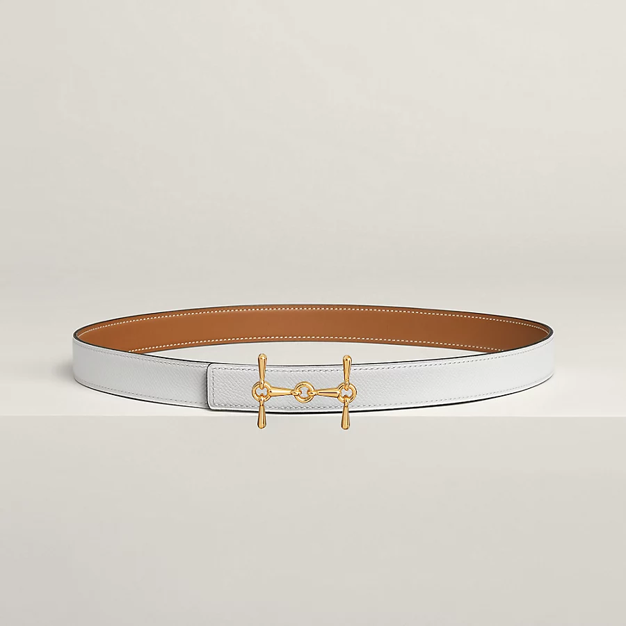 Replicate H Equestre belt buckle Reversible leather strap 24 mm(1:1 replica)