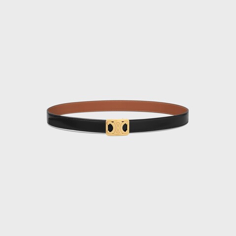 Replicate MEDIUM REVERSIBLE FRAMED TRIOMPHE BELT in TAURILLON AND NATURAL CALFSKIN(1:1 replica)