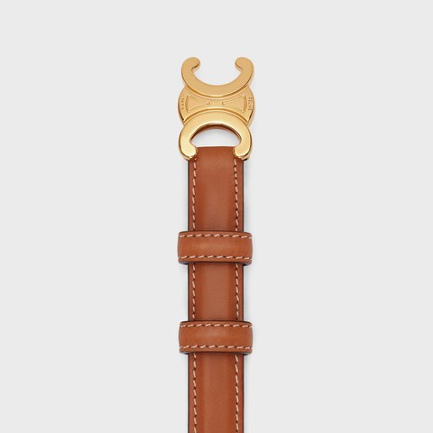 Replicate Small Triomphe Belt in Natural Calfskin(1:1 replica)