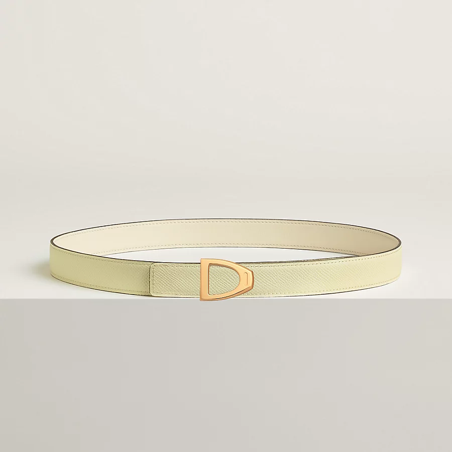 Replicate Cavaliere belt buckle Reversible leather strap 24 mm(1:1 replica)