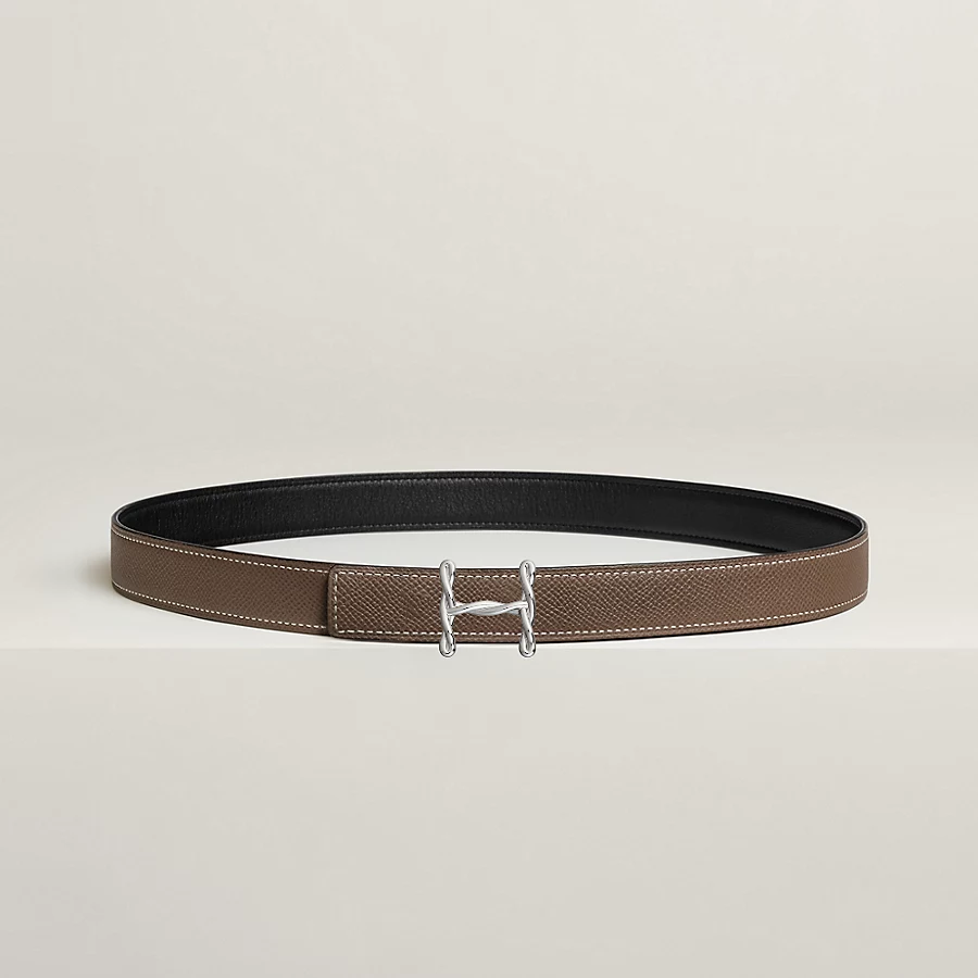 Replicate H Torsade belt buckle Reversible leather strap 24 mm(1:1 replica)