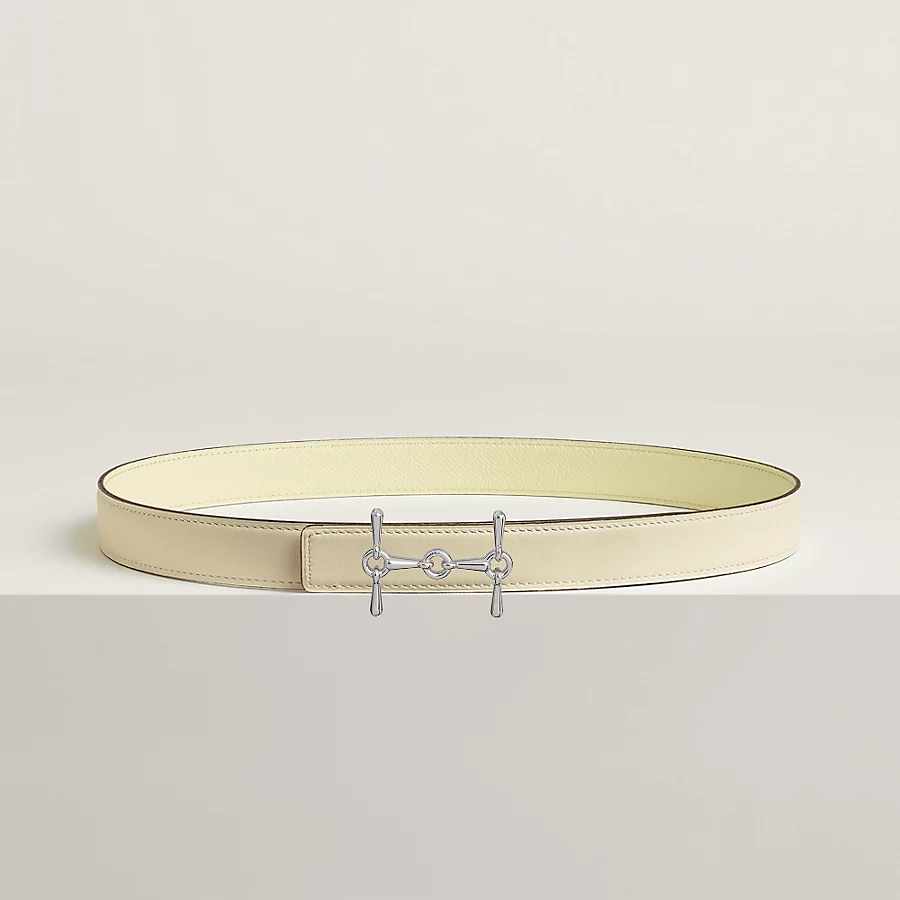 Replicate H Equestre belt buckle Reversible leather strap 24 mm(1:1 replica)