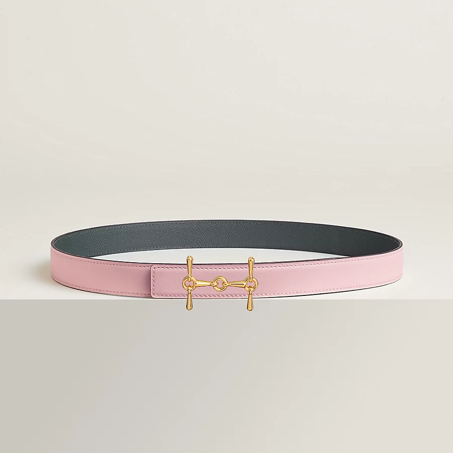 Replicate H Equestre belt buckle Reversible leather strap 24 mm(1:1 replica)