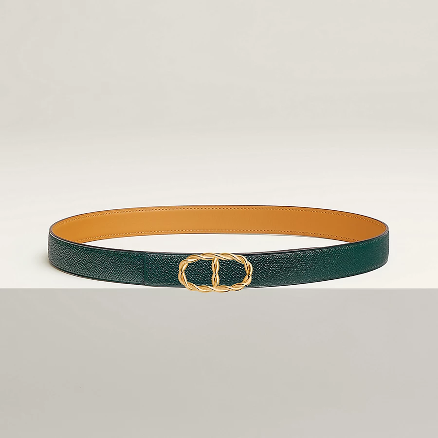 Replicate Maillon Torsade belt buckle Reversible leather strap 24 mm(1:1 replica)