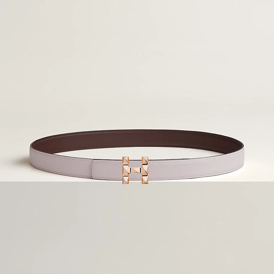 Replicate H Infini belt buckle Reversible leather strap 24 mm(1:1 replica)