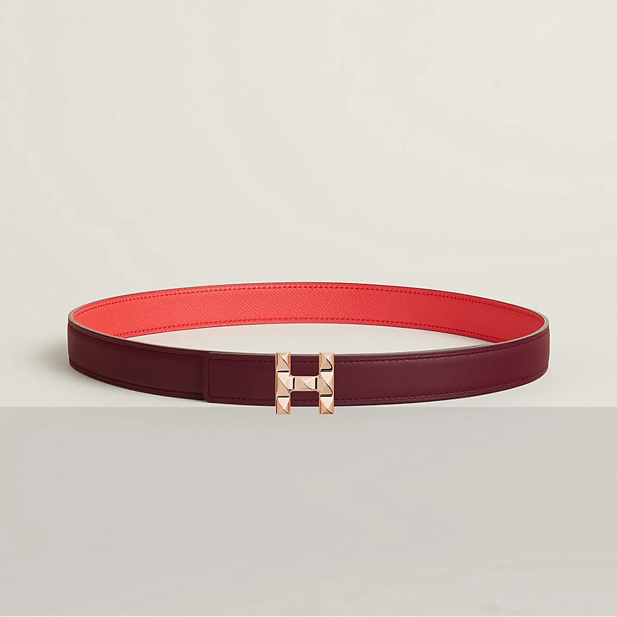 Replicate H Infini belt buckle Reversible leather strap 24 mm(1:1 replica)