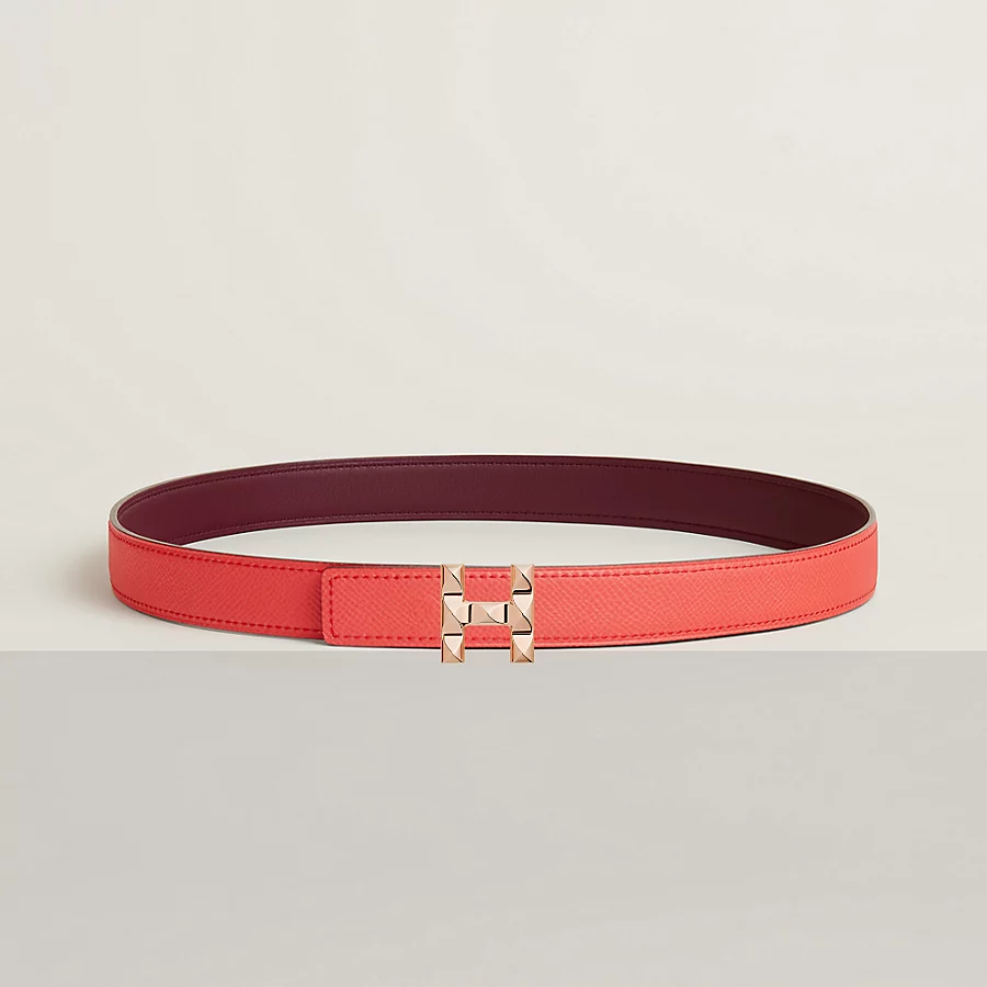 Replicate H Infini belt buckle Reversible leather strap 24 mm(1:1 replica)