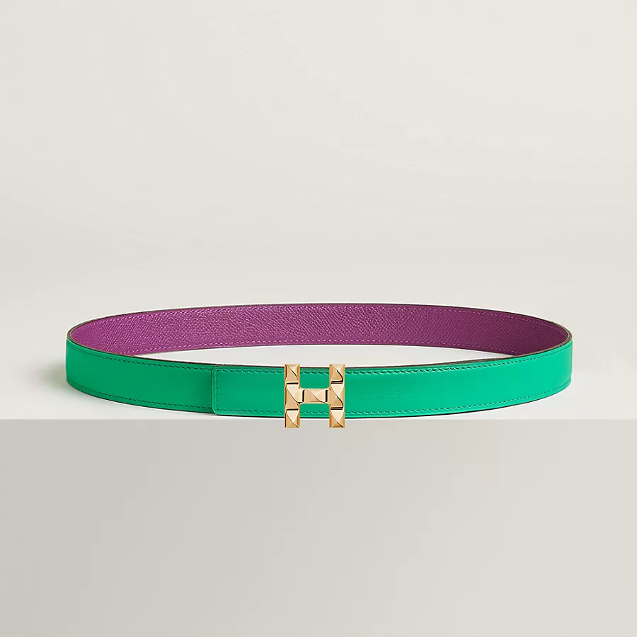 Replicate H Infini belt buckle Reversible leather strap 24 mm(1:1 replica)