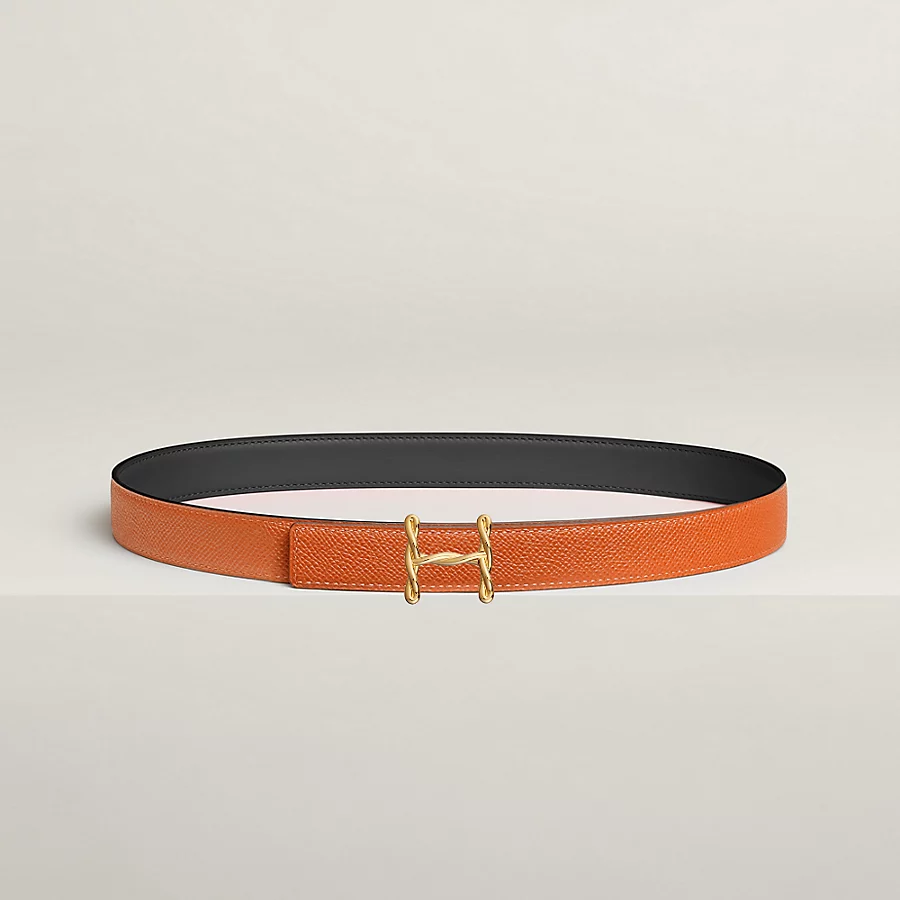Replicate H Torsade belt buckle Reversible leather strap 24 mm(1:1 replica)