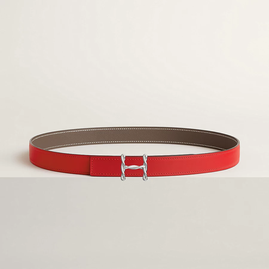 Replicate H Torsade belt buckle Reversible leather strap 24 mm(1:1 replica)