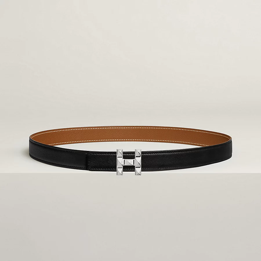 Replicate H Infini belt buckle Reversible leather strap 24 mm(1:1 replica)