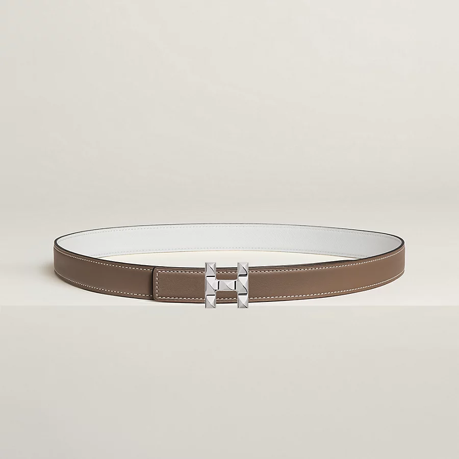 Replicate H Infini belt buckle Reversible leather strap 24 mm(1:1 replica)