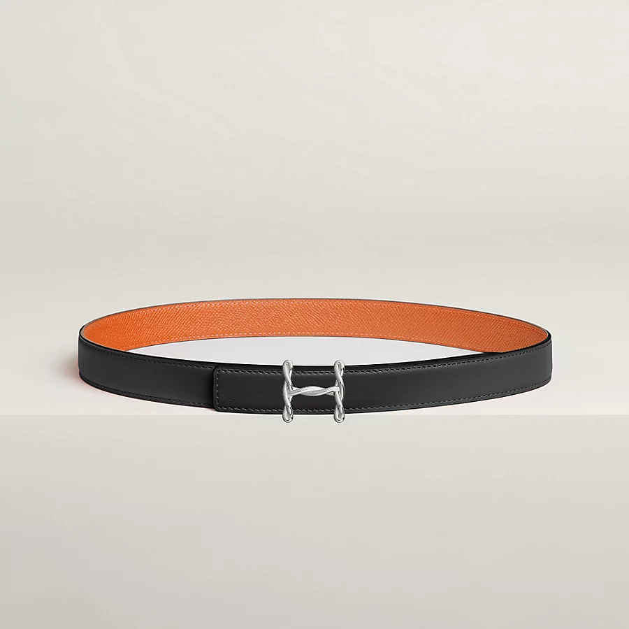 Replicate H Torsade belt buckle Reversible leather strap 24 mm(1:1 replica)
