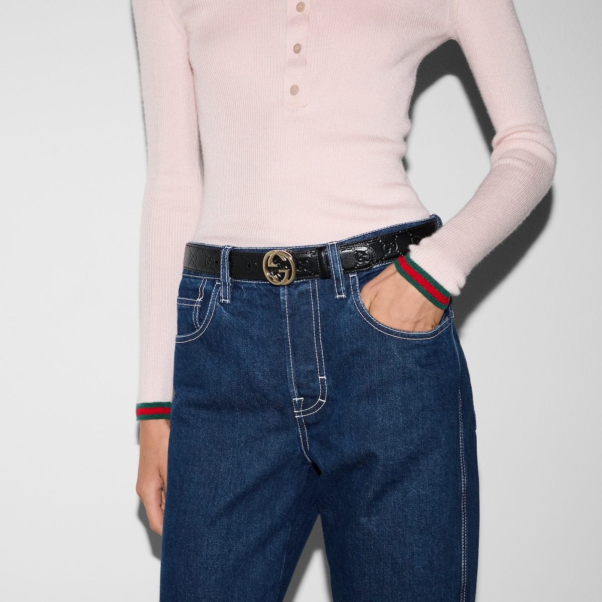 Replicate Belt with Interlocking G buckle(1:1 replica)