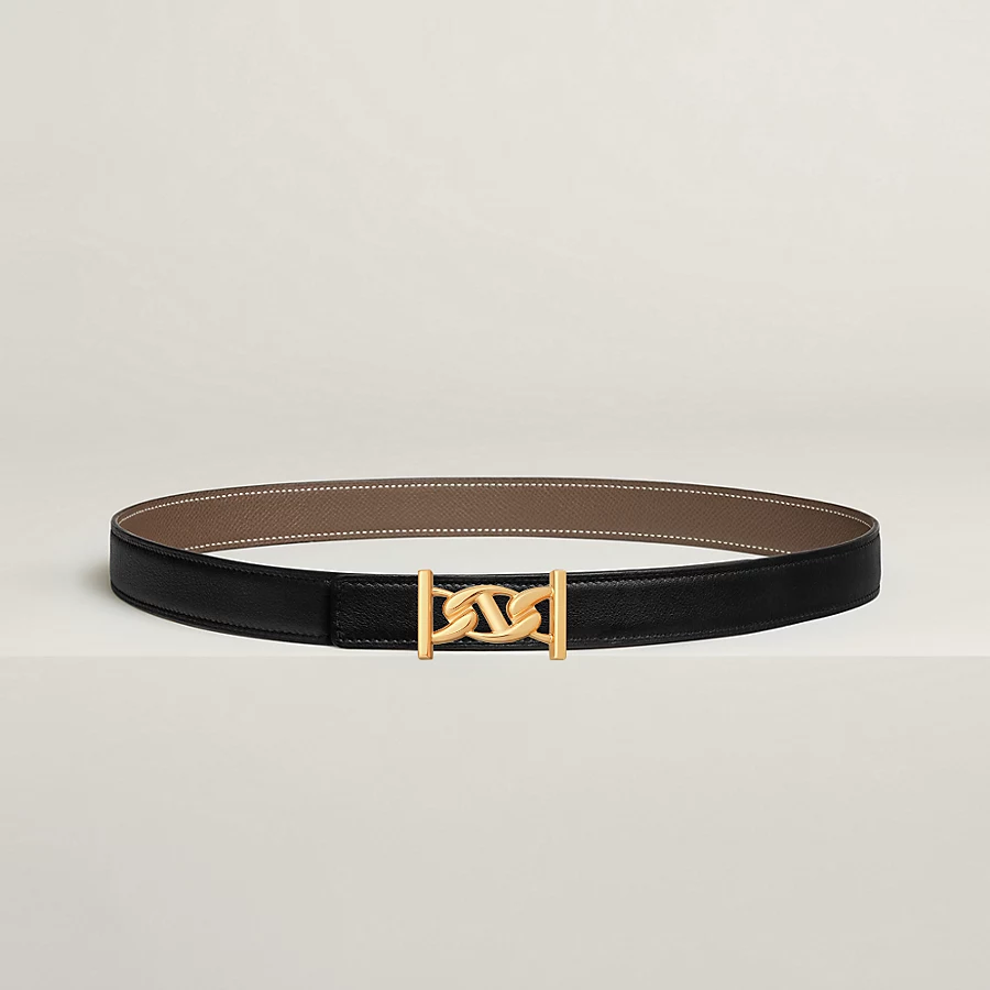 Replicate My H belt buckle Reversible leather strap 24 mm(1:1 replica)