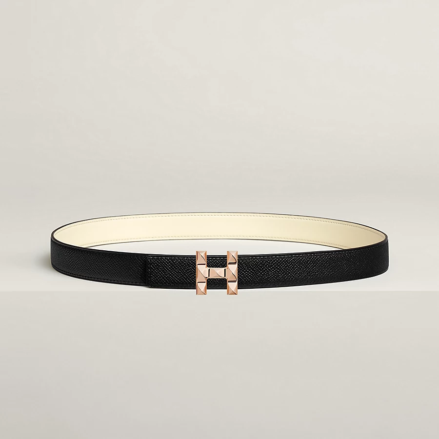 Replicate H Infini belt buckle Reversible leather strap 24 mm(1:1 replica)