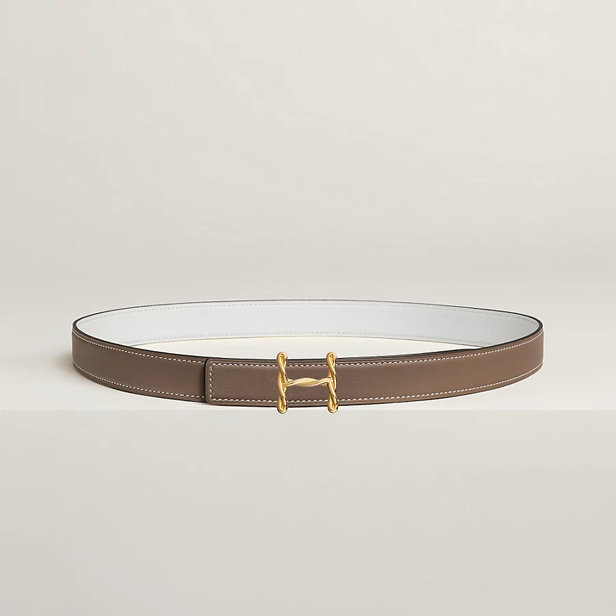Replicate H Torsade belt buckle Reversible leather strap 24 mm(1:1 replica)