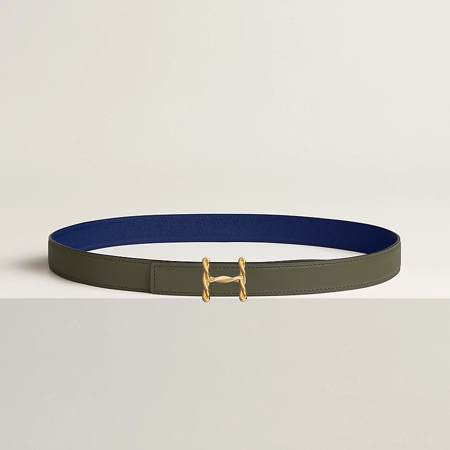 Replicate H Torsade belt buckle Reversible leather strap 24 mm(1:1 replica)