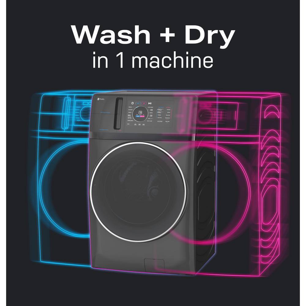 GE Profile 4.8 cu. ft. UltraFast Combo Washer Dryer with Ventless Heat Pump Technology in Carbon Graphite