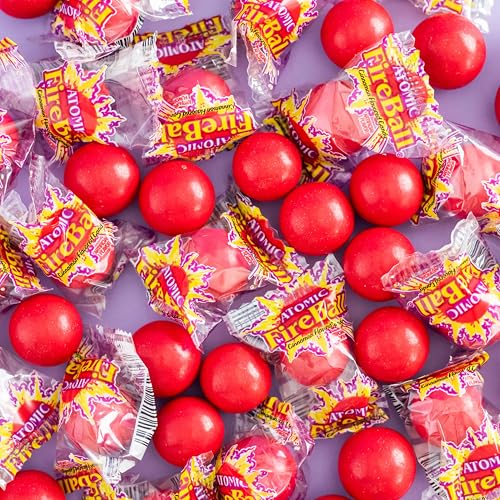Wonka Atomic Fireball Jawbreakers Cinnamon Flavor Individually Wrapped Candy (240 Count)