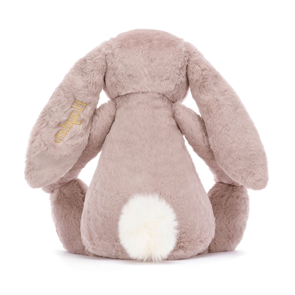 Personalised Bashful Luxe Bunny Rosa Huge