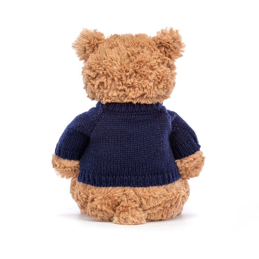 Bartholomew Bear With Personalised Navy Jumper