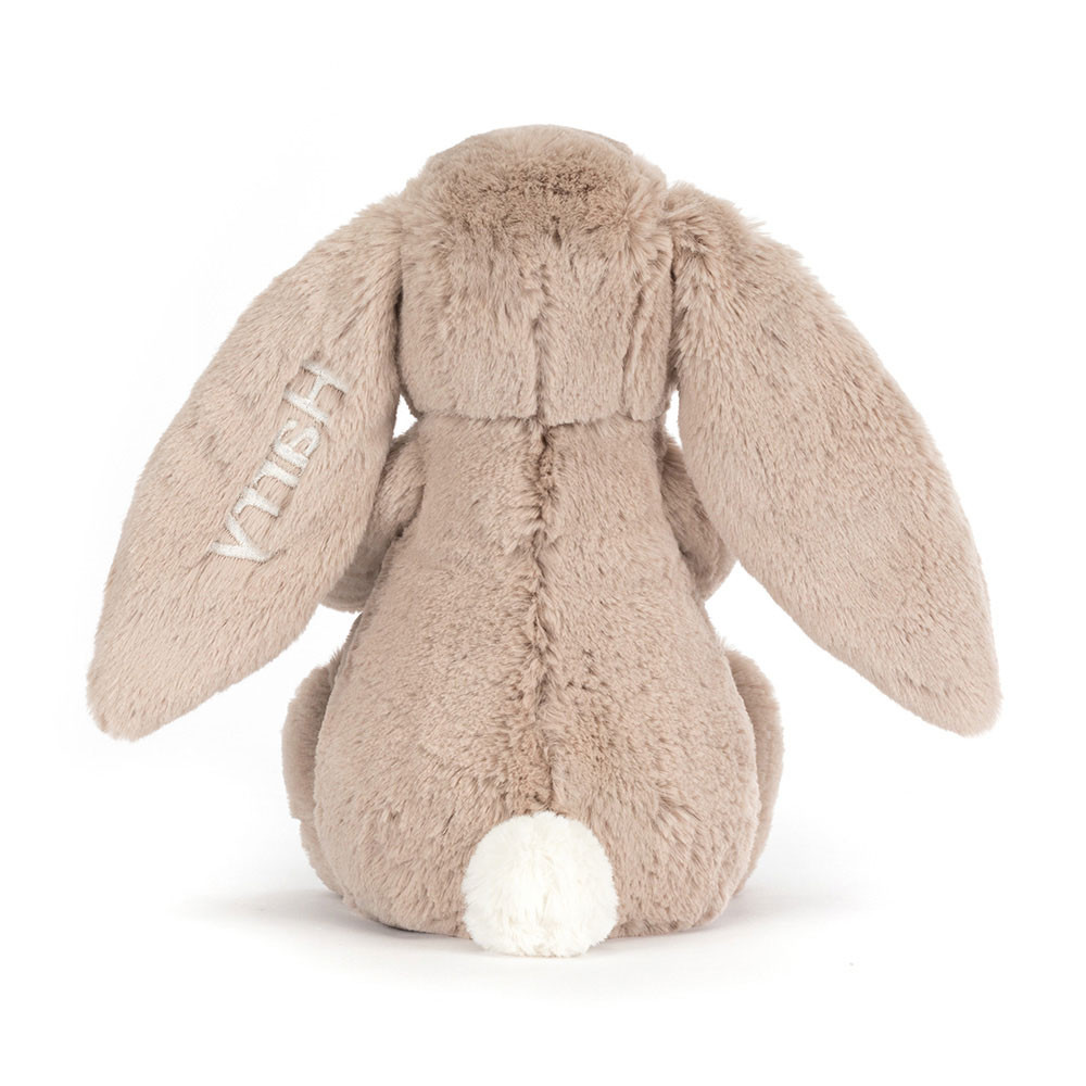 Personalised Bashful Beige Bunny 'Birthday'