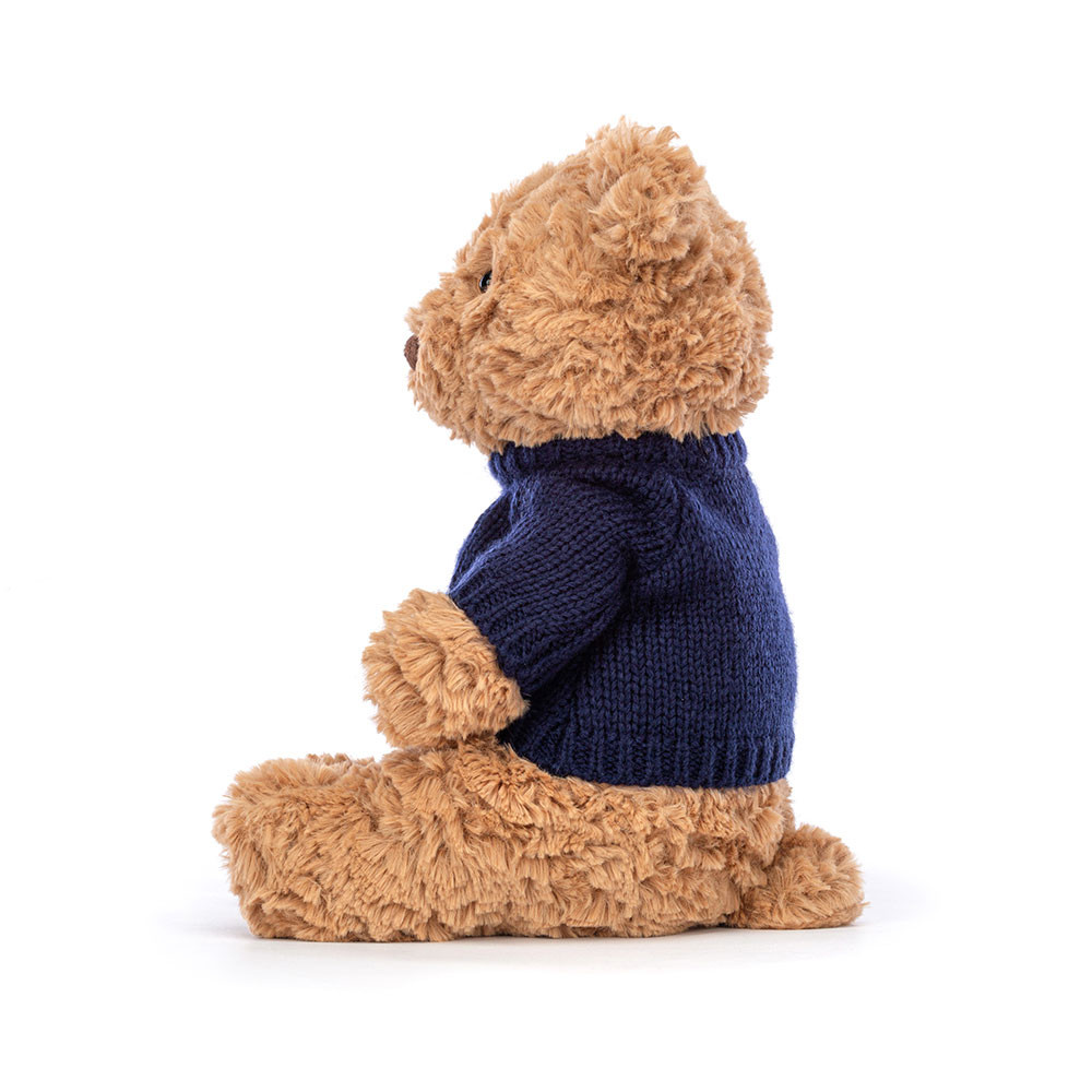 Bartholomew Bear With Personalised Navy Jumper