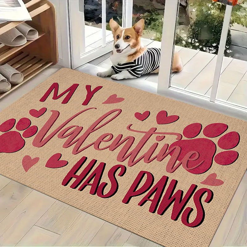 Flannel rug - Valentine's Day heart pattern