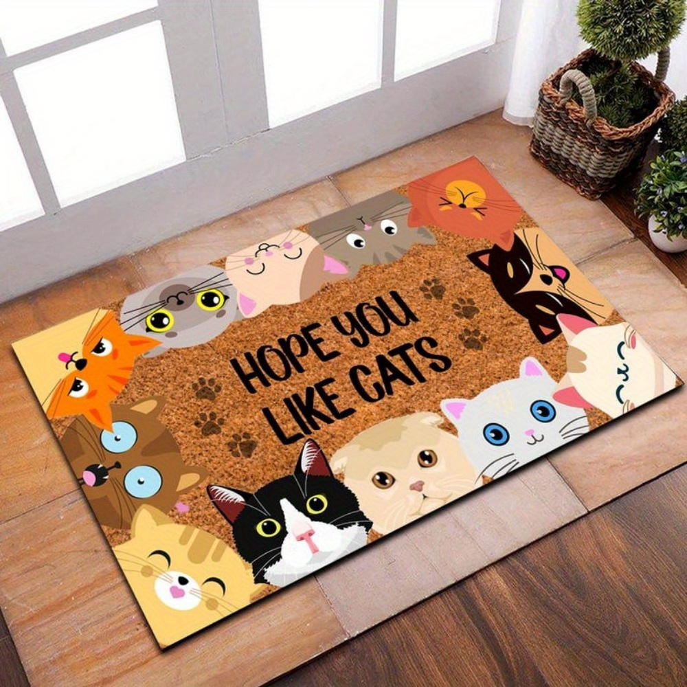 Flannel rug - Cute cartoon cat paw print