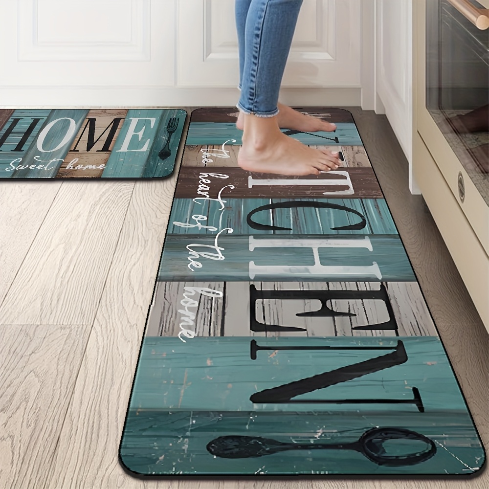 Diatomite Rug - Greenish-brown wood grain pattern