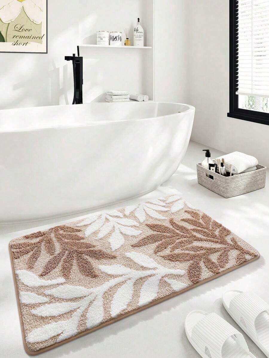 Flannel Rug - Plant Cartoon Bathroom Rug