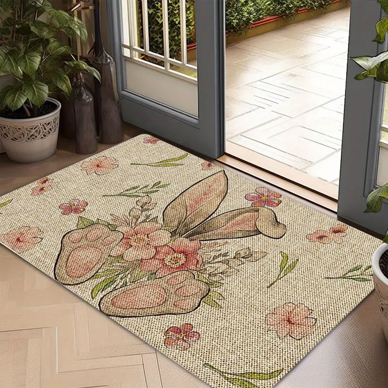 Diatomite - Soft Easter Bunny Floral Rug