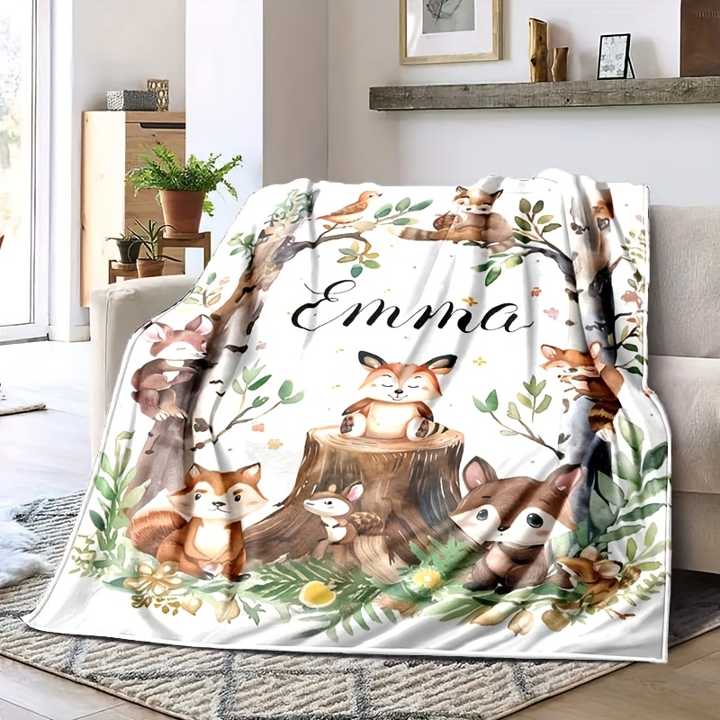 Flannel Blanket - Soft Blanket with Animal Print