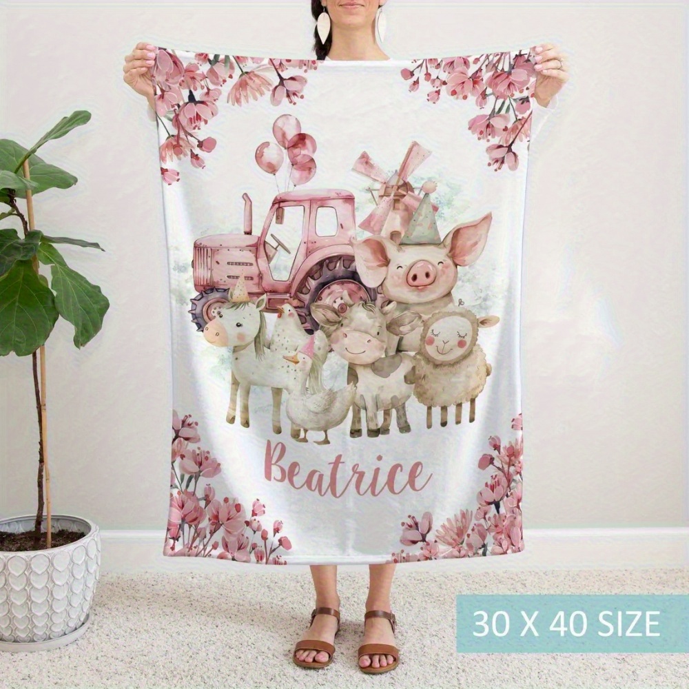 Flannel rug - Valentine's Day heart pattern home decor