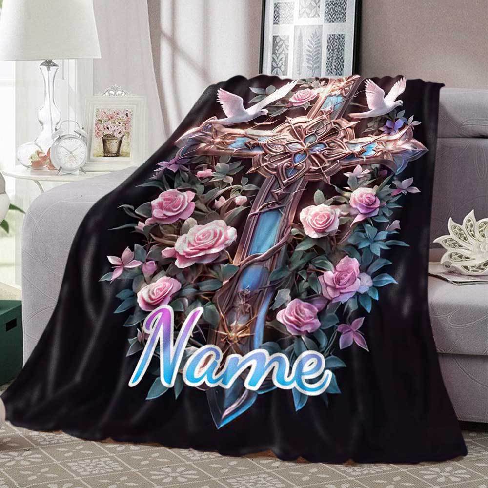 Flannel rug - Valentine's Day heart pattern home decor