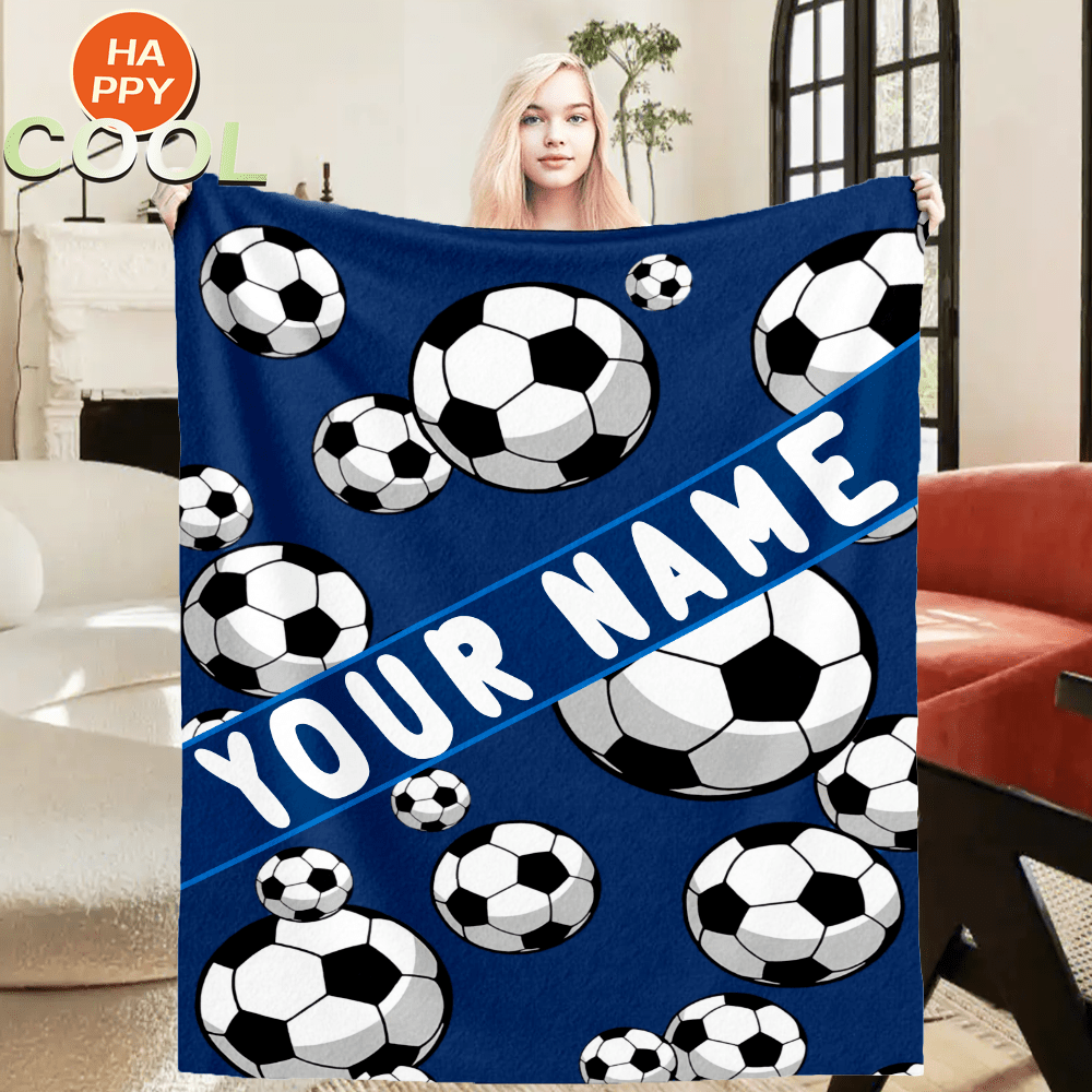 Flannel Blanket - Custom Football Pattern