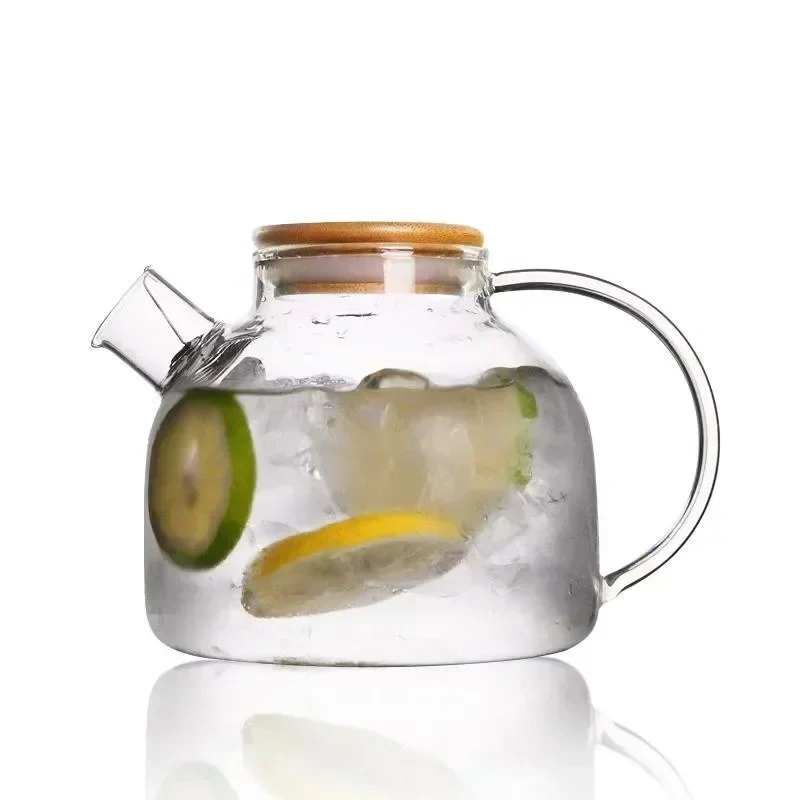 1 L / 1,8 L Borosilikatglas Teekanne - Hitzebeständig, Klar, Perfekt für Tee, Kaffee & Getränke