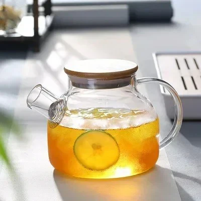 1 L / 1,8 L Borosilikatglas Teekanne - Hitzebeständig, Klar, Perfekt für Tee, Kaffee & Getränke
