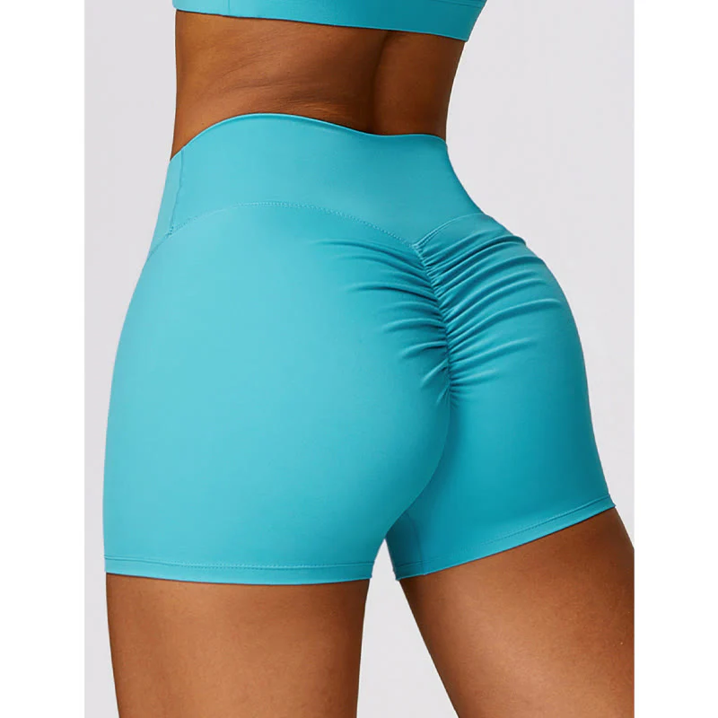 Mocoer Gym Sports Yoga Backless Bra Crop Tank Top Breathable Shorts - Mocoer