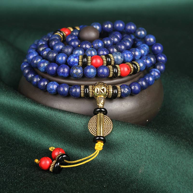Mocoer Tibetan Mala Lapis Lazuli Positive Bracelet - Mocoer