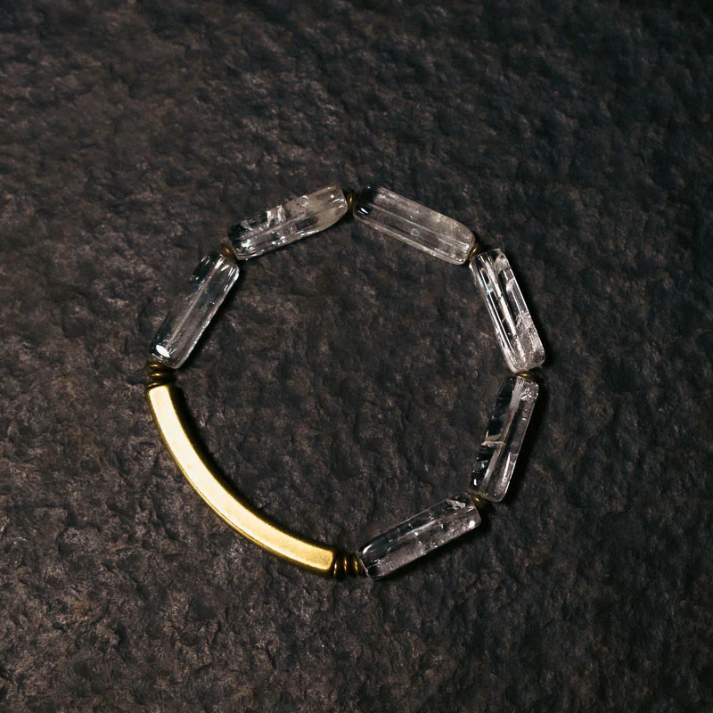 Mocoer Square White Crystal Copper Luck Healing Bracelet - Mocoer