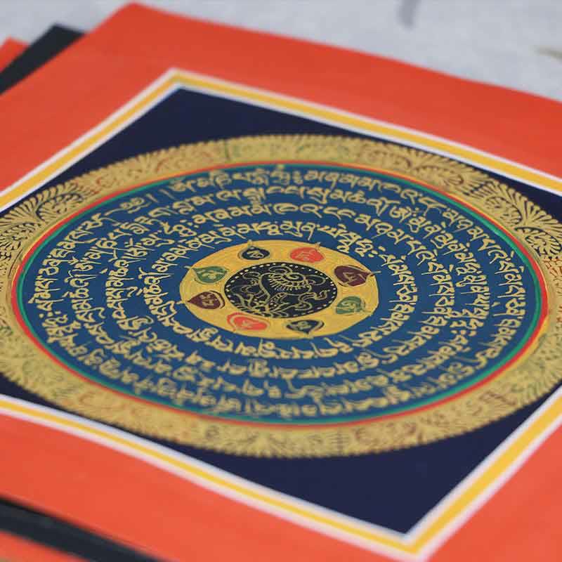 Mocoer Tibetan Handmade Thangka Painting Spiritual Blessing Blind Box Random Color Pattern - Mocoer