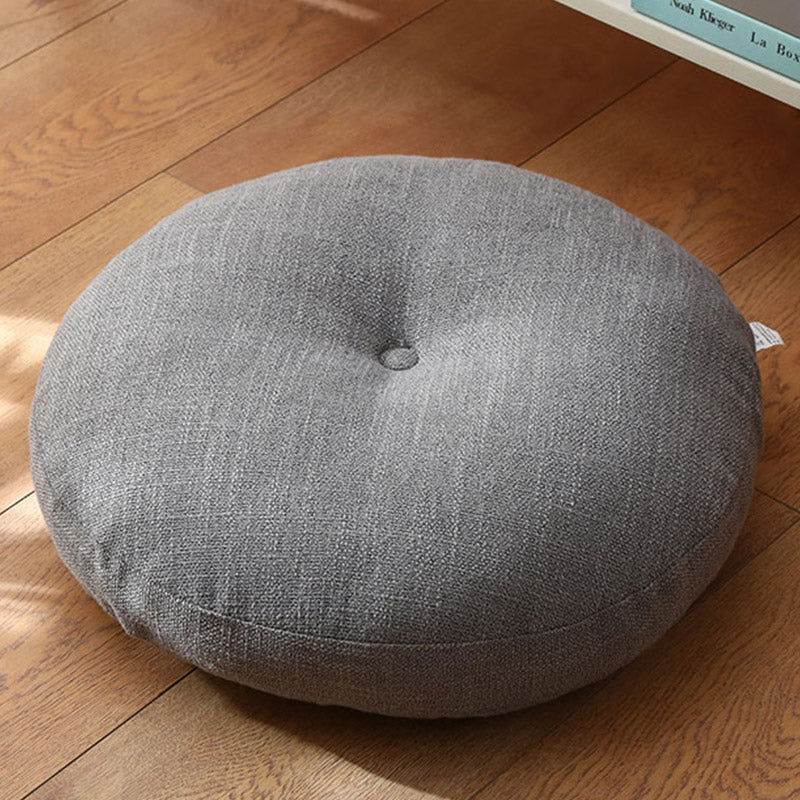 Mocoer Lotus Simple Pattern Linen Meditation Seat Cushion Home Living Room Decoration - Mocoer