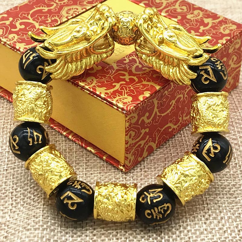 Mocoer Double Dragon Wealth Protection Bracelet - Mocoer