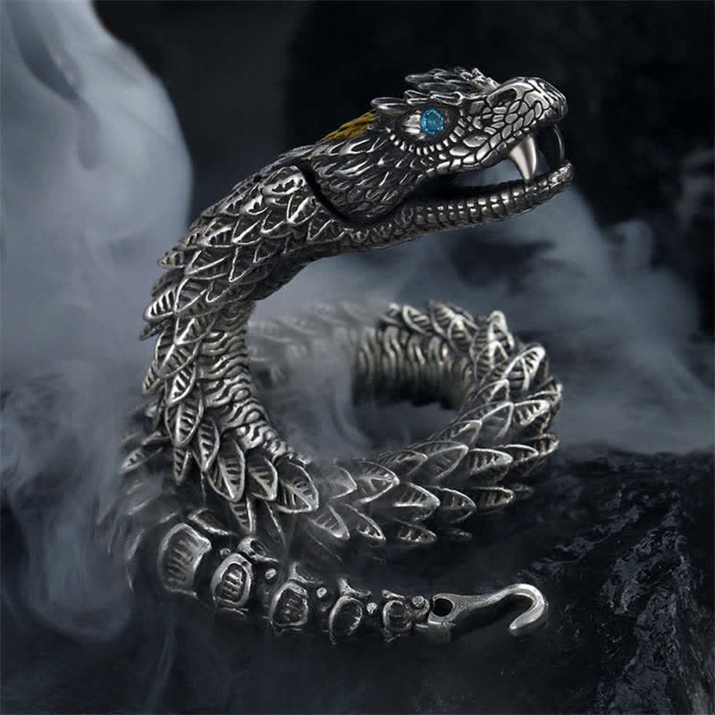 Mocoer Dragon Snake Handmade Amulet Protection Chain Bracelet - Mocoer