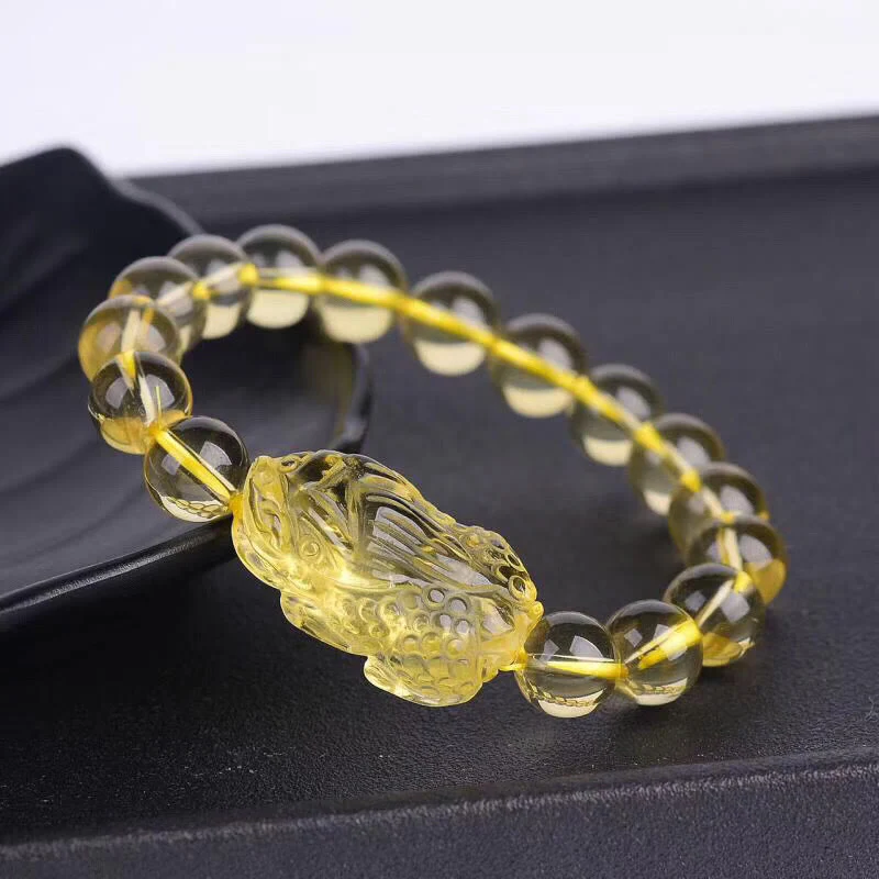 Mocoer Natural Citrine Pi Xiu Stretch Bracelet - Mocoer